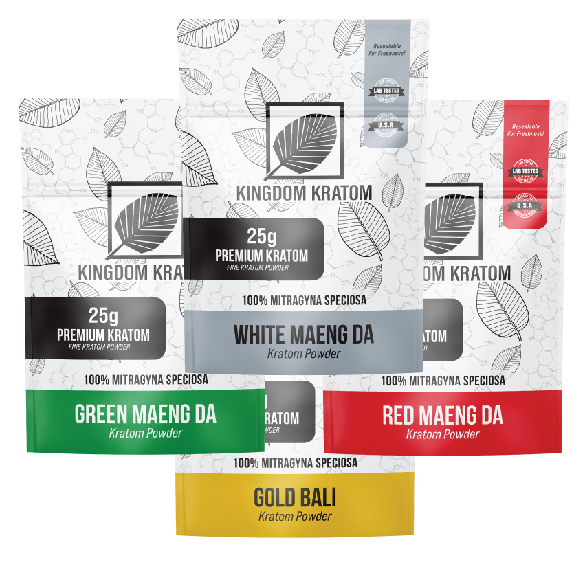 Small Kratom Powder Sample Pack (4 25g Bags)